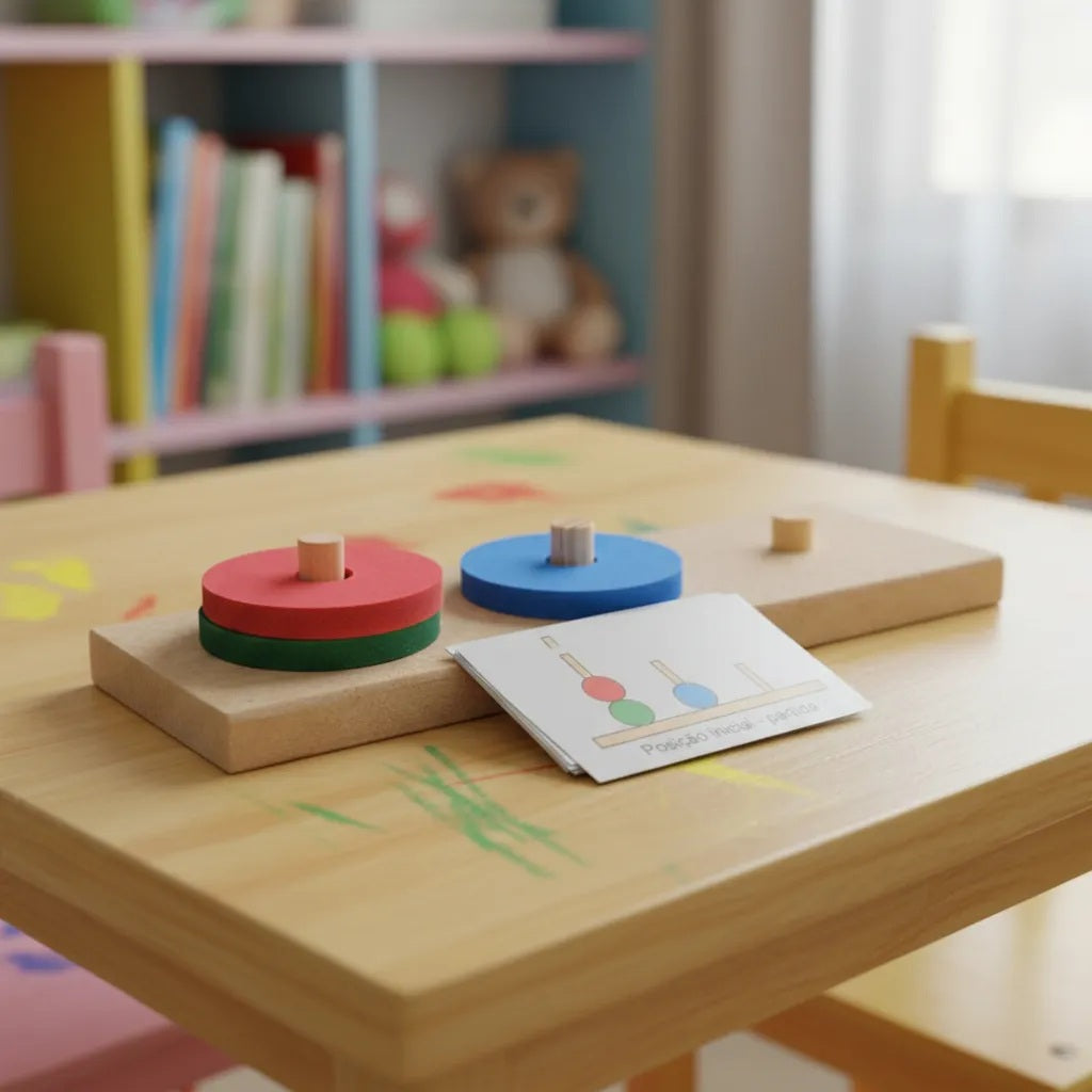 Torre de Londres Brinquedo Educativo Infantil em Madeira e EVA Pedagógico