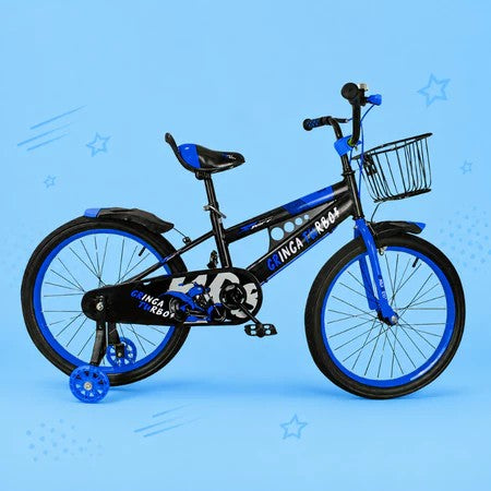 Bicicleta Infantil Menina Turbo Aro 16 LED + Rodinha LED + Freio V-Brake + Cesti